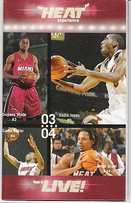 2003-04 Miami Heat Nba Pocket Schedule - Dwyane Wade Rookie Season! • $10