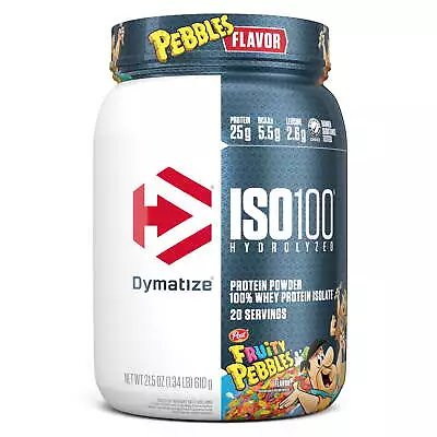 ISO100 Hydrolyzed Whey Isolate Protein Powder Fruity Pebbles 20 Servings • $33.43