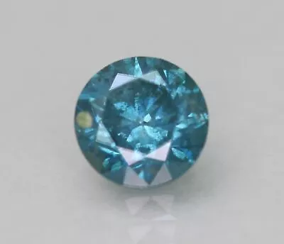 Cert 0.50 Carat Vivid Blue SI2 Round Brilliant Enhanced Natural Diamond 4.94mm • $214.99