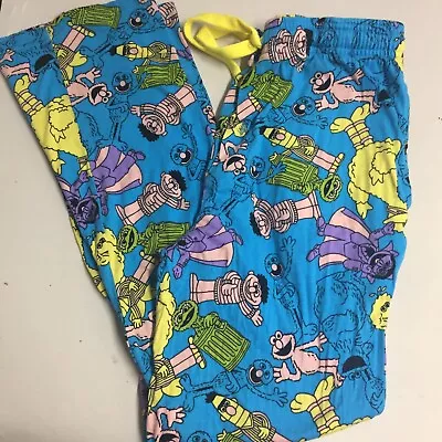 Sesame Street Men's Big Bird Count Elmo Sleep Lounge Pajama Pants Size S • $11.98