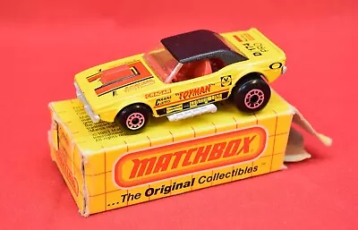 Matchbox Superfast 1975 Dodge Challenger MB01 #1 Toyman Yellow Original Box 113 • $21.92