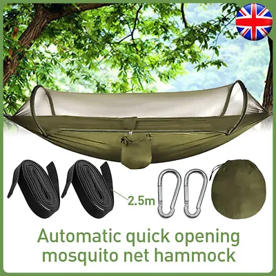 Outdoor Travel Camping Tent Hanging Hammock With Mosquito Net Double Person • £17.79