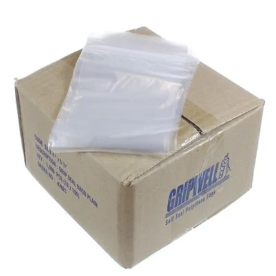 Grip Seal Bags Resealable Clear Quality ZIP LOCK SIZES IN INCHES All Sizes • £82.99