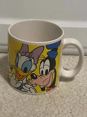 Vintage Disney Mickey Minnie Mouse Donald Duck Goofy Coffee Tea Mug Cup 10 Oz. • $7.99