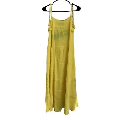 Melissa Odabash Swim Beach Dress Womens Medium Fru Lemon Yellow Tiny Flaw • $40.60