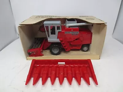 ERTL 1/20 SCALE MASSEY FERGUSON 850 With GRAIN & CORN HEADS FARM TOY COMBINE • $199