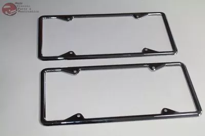 29-39 Chrome Front Rear California License Plate Frames Straight Corners New • $80.27