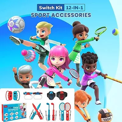 12 In 1 Family Switch Sports Bundle Accessories Kit For Nintendo Switch Sports • $34.39