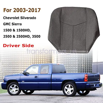 For 2003-2007 Chevy Silverado 1500 2500 3500 Driver Bottom Cloth Seat Cover Gray • $20.05