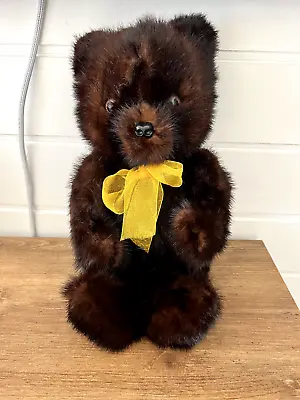 Genuine Heirloom Mink Teddy Bear Real Fur Kathy Yantiss • $105