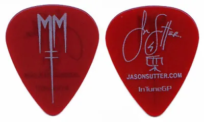Marilyn Manson Guitar Pick : 2012 Cruel World Tour Jason Sutter Red Silver MM • $13.99