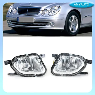 1 Pair Front Fog Light Headlights No Bulb For Mercedes-Benz W211 2003-2006 • $58.27