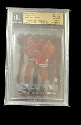 Bgs Graded Gem Mint 9.5 - 1995-96 Metal Slick Silver #3 Michael Jordan • $1101.01