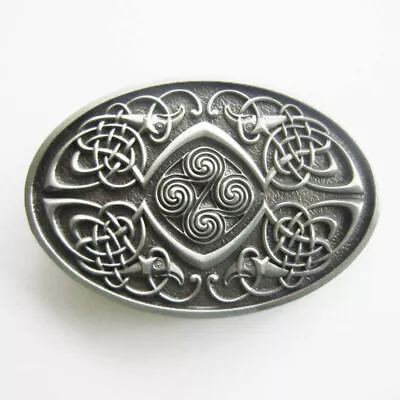 Classic Keltic Celtic Knot Oval Western Metal Fashion Belt Buckle • $9.99