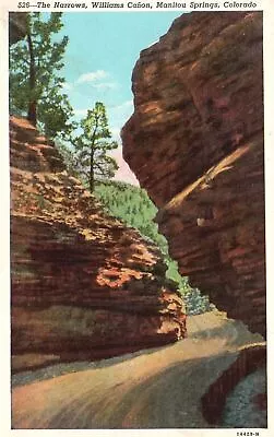 Vintage Postcard Narrows Williams Ca??on Towering Walls Manitou Springs Colorado • $9.89