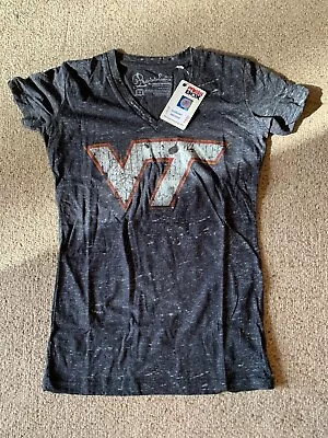 Virgina Tech Womens V Neck Short Sleeve Tee NWT Size Small • $7.99