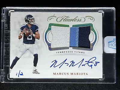 2018 Panini Flawless Football Marcus Mariota Patch Auto 1/2 #PA-MM • $139