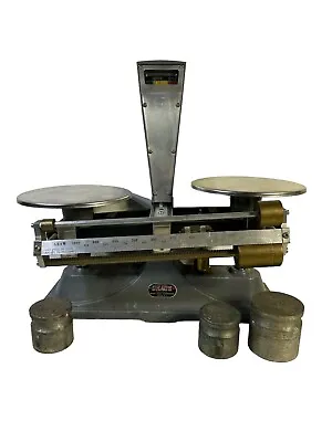 Vtg Ohaus 5 Kilos Large Trip Balance Scale With Weights RARE Collectible NJ USA • $125