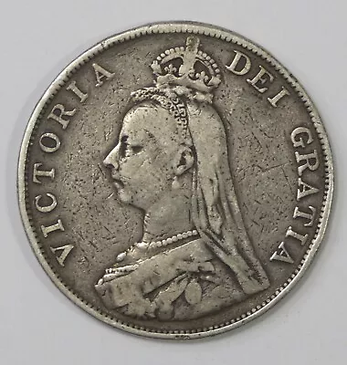 1889 Great Britain Queen Victoria Silver Double Florin Coin VERY FINE • $79.50