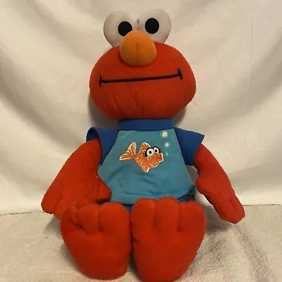 Sesame Street Playskool Lullaby Good Night Elmo Plush Toy  Fishy Pajamas Music • $8.24