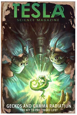 Tesla Science Journal - Geckos And Gamma Radiation - Fallout 4 Poster • $12.99