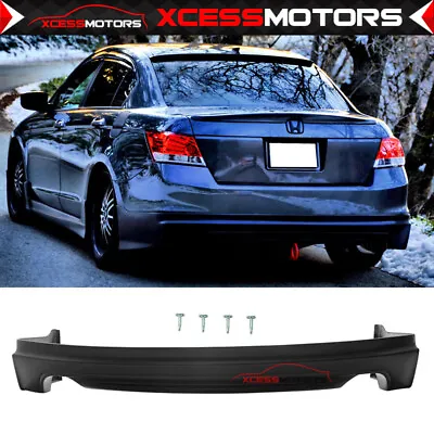 Fits 08-10 Honda Accord Sedan Mugen Style PU Rear Bumper Lip Lower Spoiler • $184.99