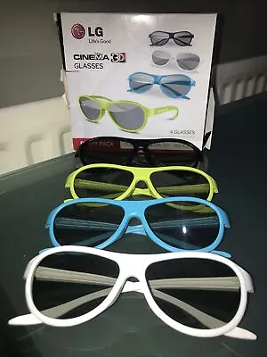 LG Cinema 3d Glasses Party Pack 4 Pairs AG-F315. • £14.95