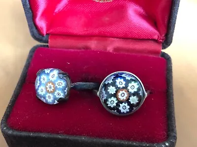 Two Hallmarked Silver & Caithness Millefiori Rings • £19.99
