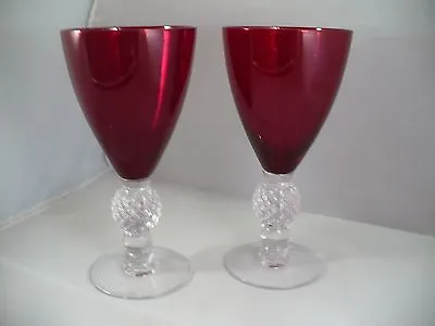 2 Ruby Morgantown  Golfball  Water Goblets • $54.99