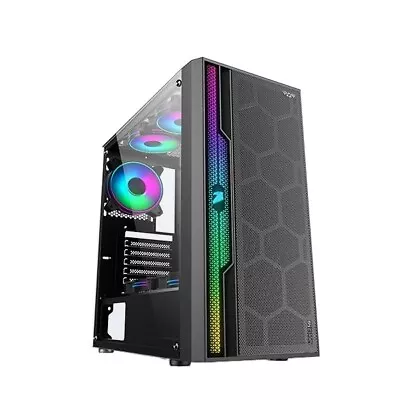 Gaming PC Case Armaggeddon Nimitz N9 RGB ATX Gaming Case Black • $99.95