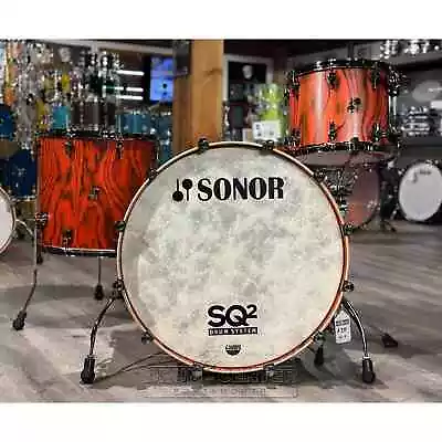 Sonor SQ2 Maple 3pc Drum Set Fiery Red Semi Gloss W/Black Hardware • $8709.49