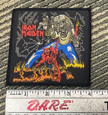 VINTAGE Iron Maiden  Number Of The Beast  Patch 1980's Heavy Metal Legends HOF • $50