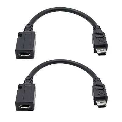 Micro USB To Mini USB Adapter Cable 14cm 5P Male To 5P Female Supports Data T... • $18.72