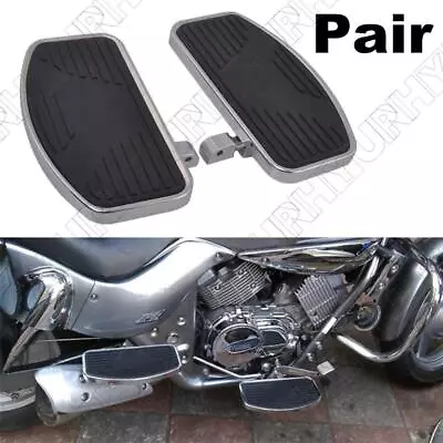 Pair Motorcycles Front & Rear Foot Boards Floorboards For BMW Honda Yamaha USA • $43.39