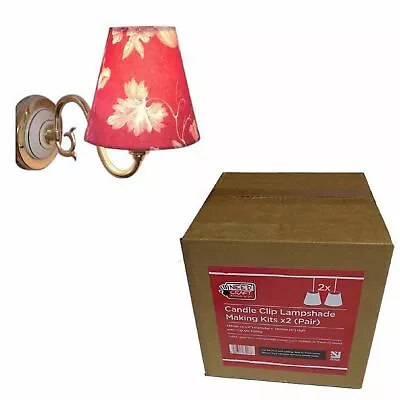 Needcraft Candle Clip Lampshade Making Kit 2 Pack Use A Covering Of Your Choice • £11.49