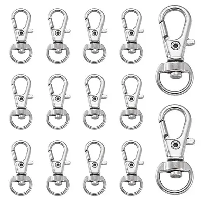 20-100PCS 32mm Swivel Lobster Clasp Clips Hook Alloy Key Ring Split Keychain UK • £2.41