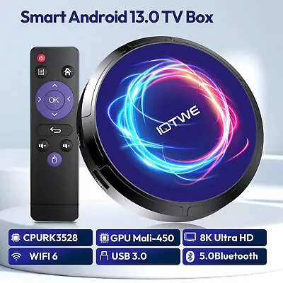 2024 TV Box Upgraded T95W Smart Android 13 Quad Core 8K 128GB UHD Stream Player • £36.99