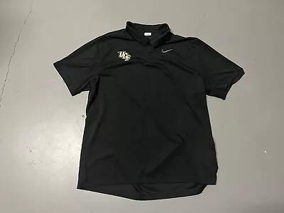 UCF Knights Team Issued Black Nike Dri-Fit Polo Collard Shirt Size XL Football • $29.99