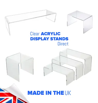 £7.85 • Buy Acrylic Display Plinths - Stands Risers Retail Shop POS Counter Display Clear