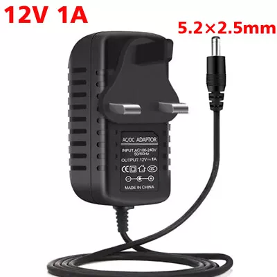 DC12V 1A Power Supply Adapter UK 3Pin AC-DC Safety Charger CCTV Camera/LED Strip • £4.56