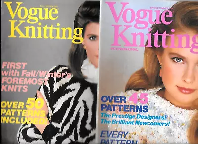 Vtg Vogue Knitting Magazine Spring/Summer  & Fall/Winter 1983  First Perry Ellis • $39.99