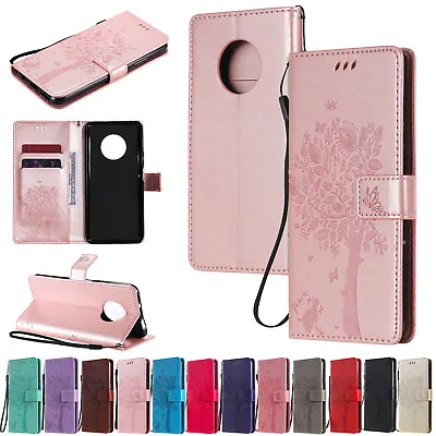 For Huawei P30 P40 P50 P9 Tree Embossing PU Leather Flip Wallet Case Phone Cover • £3.95