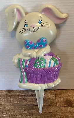 Easter Outdoor Decor Adorable Vintage 70s Plastic Yard Bunny 13” Tall Spring • $13