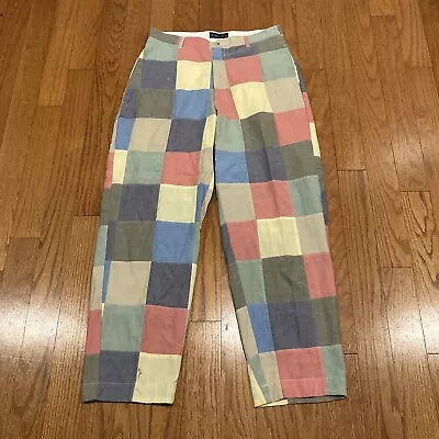 Vintage Keeler Bay Patchwork Madras Pants Men’s Size 32x30 Pastel Easter Golf • $39.99