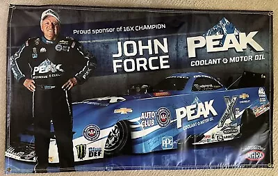 John Force 16X NHRA Drag Racing Banner. JFR Autographs. • $359