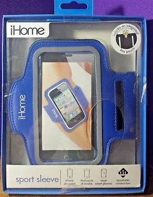 NEW ~ BLUE Sports Sleeve Adjustable Armband Case For Smartphones IPhone  • $0.99