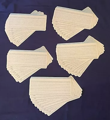 Lot Of 50 Vintage IBM Punch Cards #5081 Cream Colored With Blue Band NOS • $17.75