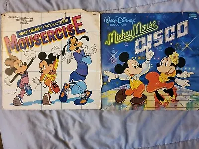 Walt Disney Productions’ MICKEY MOUSE DISCO And MOUSERCISE Vinyl LP 1979 • $25.99