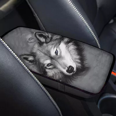 Wolf Pattern Armrest Pad Cover For Car Center Console Elbow Arm Rest Cushion Mat • $15.20