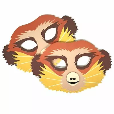 £3.25 • Buy 2 Foam Meerkat Face Masks - Party Bags Fancy Dress Storytelling Boy Girl Kids